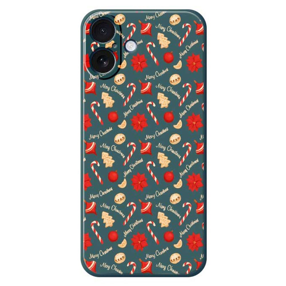 EIDERWOOD iPhone 17 Christmas Case - Flexible Plastic - Christmas Candy / Green