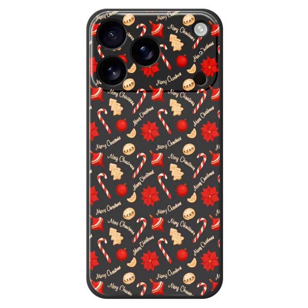 EIDERWOOD iPhone 17 Pro Christmas Case - Flexible Plastic - Christmas Candy / Black