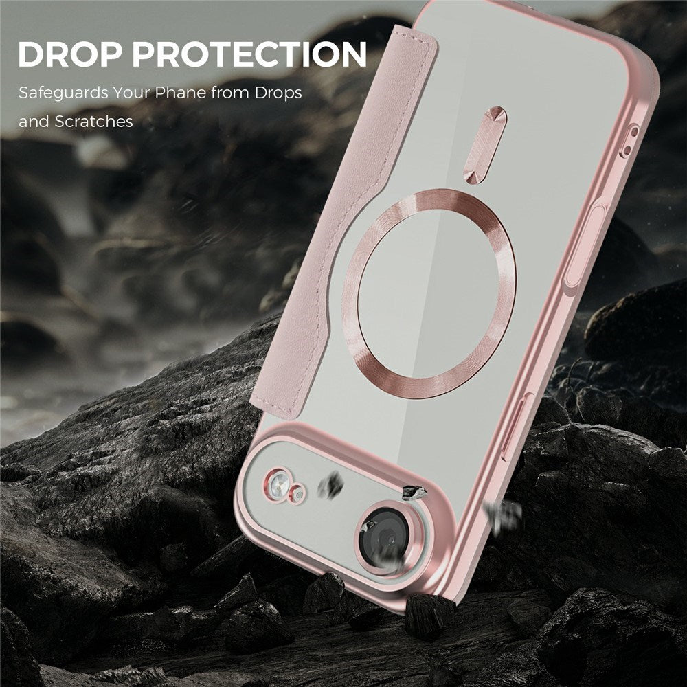 EIDERWOOD iPhone Air Flip Case with Transparent Back - MagSafe Compatible - Pink