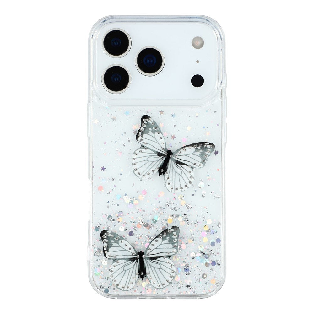 EIDERWOOD iPhone 17 Pro Max Flexible Plastic Case with Butterflies - Transparent
