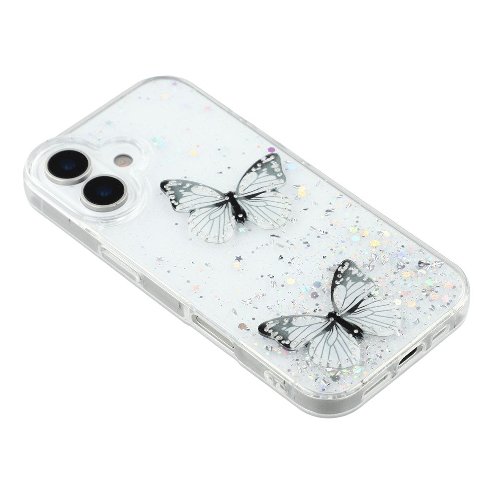 EIDERWOOD iPhone 17 Flexible Plastic Case with Butterflies - Transparent