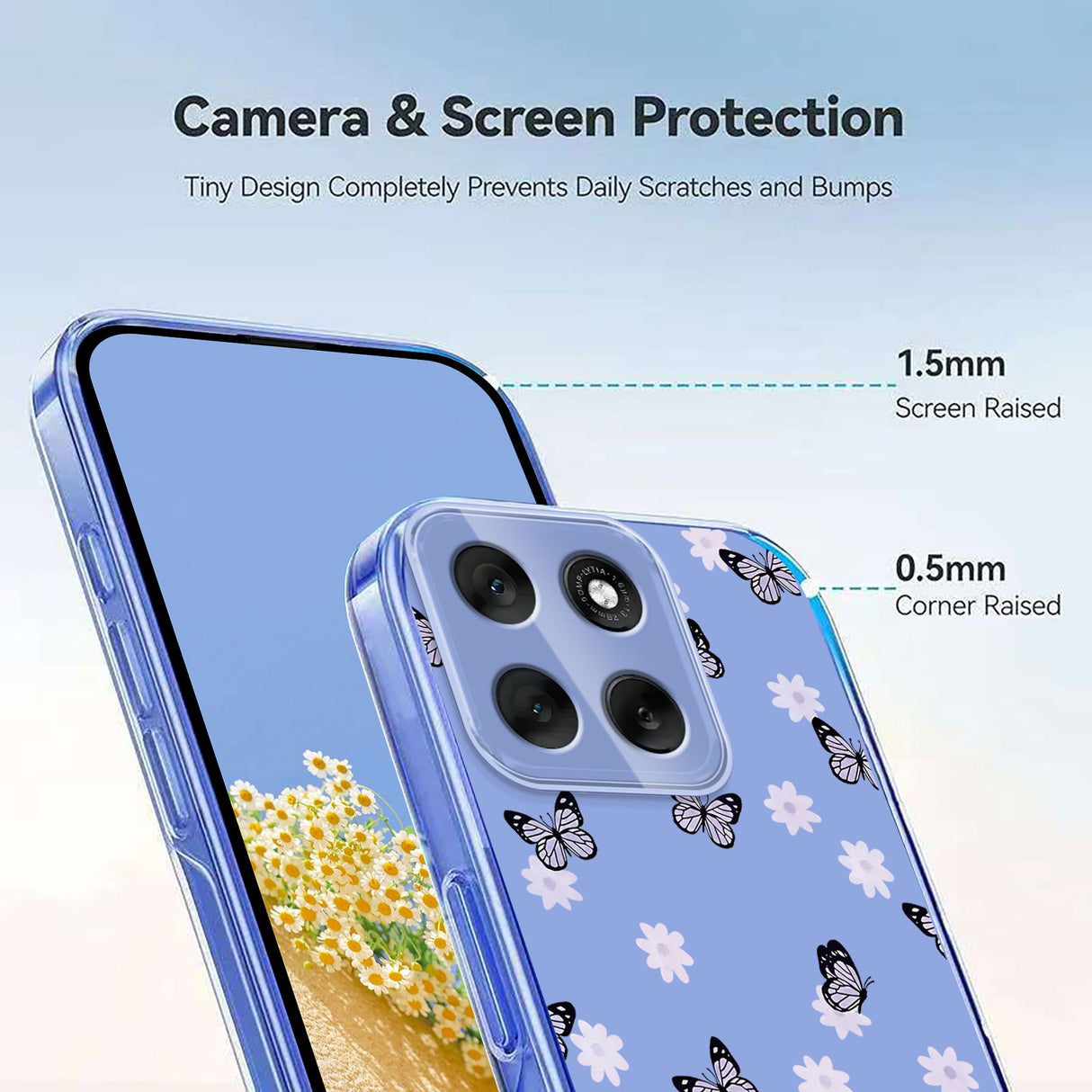 EIDERWOOD Motorola Moto G86 Flexible Plastic Case with Print - Butterflies