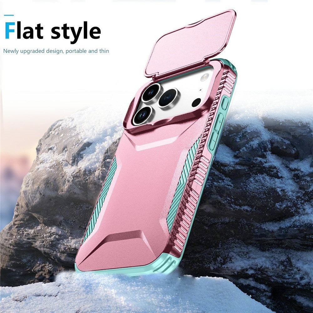 iPhone 18 Pro / 17 Pro EIDERWOOD Hybrid Plastic Case w. Cam Slider - Pink / Turquoise