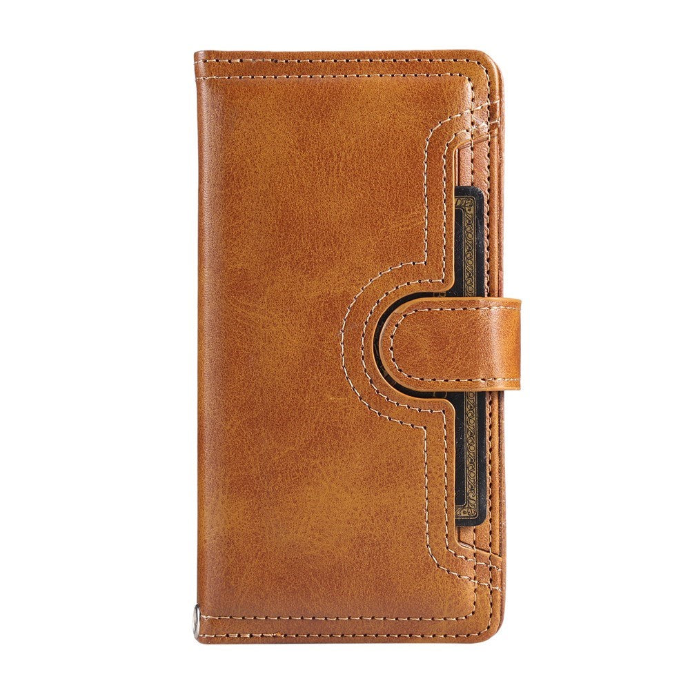 iPhone 18 Pro Max / 17 Pro Max EIDERWOOD Faux Leather Flip Case with Wallet - Light Brown