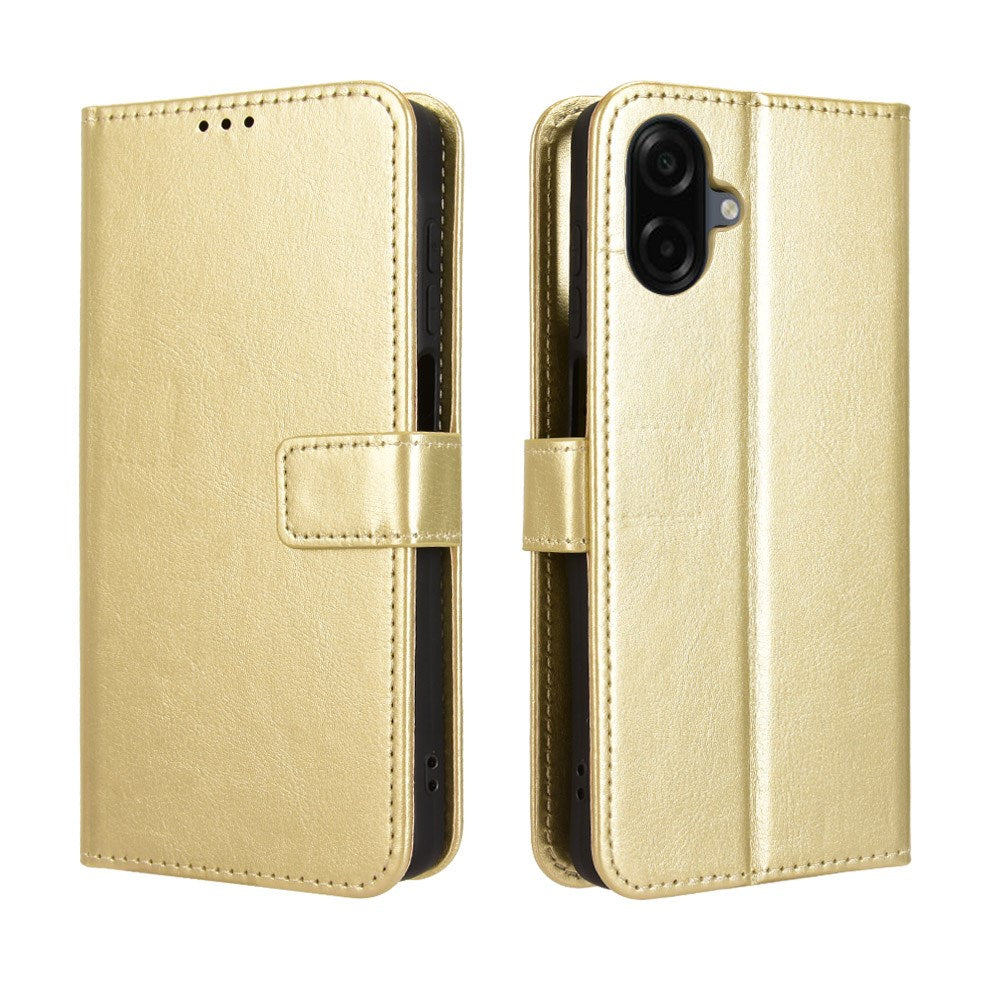 EIDERWOOD Samsung Galaxy A07 Faux Leather Flip Case with Strap - Gold