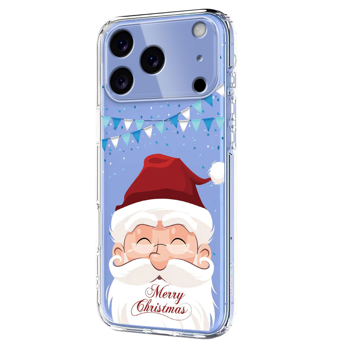 EIDERWOOD iPhone 17 Pro Flexible Plastic Christmas Case with Motif - Transparent / Santa Claus