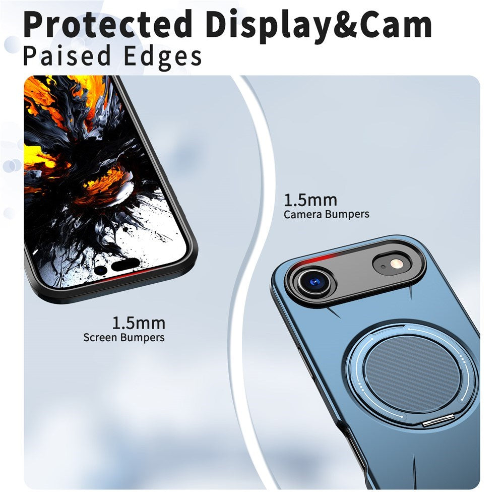 EIDERWOOD iPhone Air Case with Rotating Kickstand - MagSafe Compatible - Blue