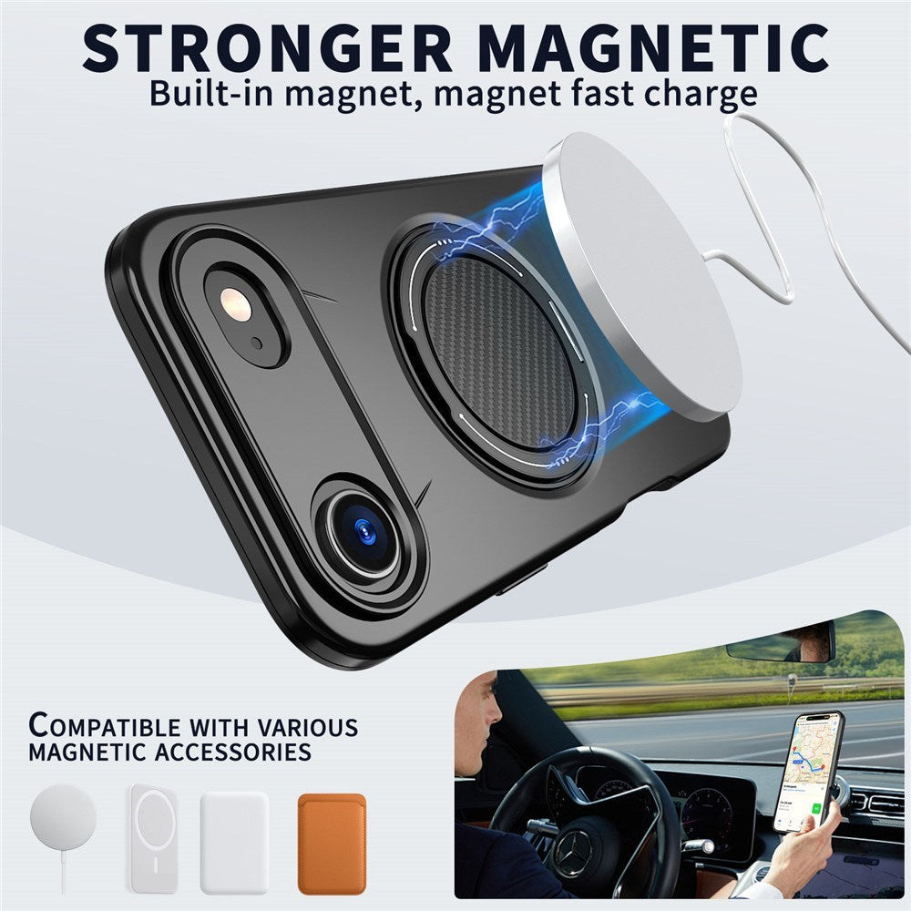 EIDERWOOD iPhone Air Case with Rotating Kickstand - MagSafe Compatible - Black