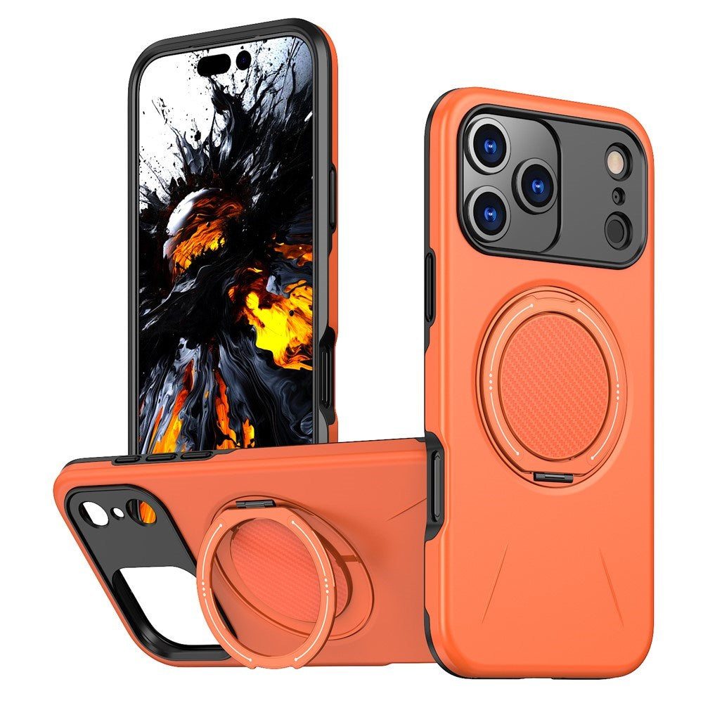 EIDERWOOD iPhone 17 Pro Max Case with Rotating Kickstand - MagSafe Compatible - Orange