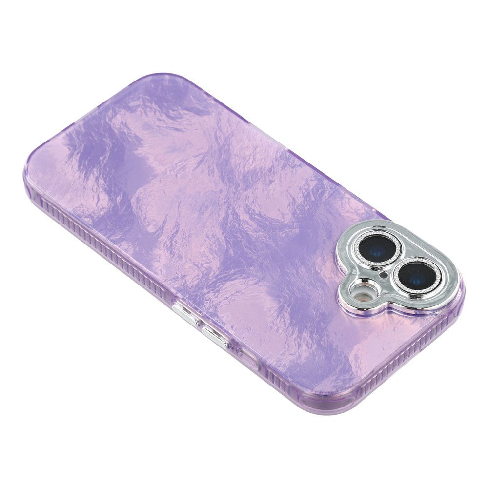 EIDERWOOD iPhone 17 Hybrid Plastic Case with Built-in Camera Lens Protection - Foil Pattern / Purple