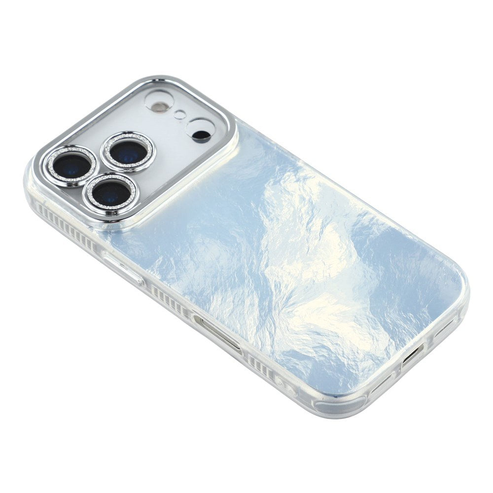 EIDERWOOD iPhone 17 Pro Max Hybrid Plastic Case with Built-in Camera Lens Protection - Foil Pattern / Silver