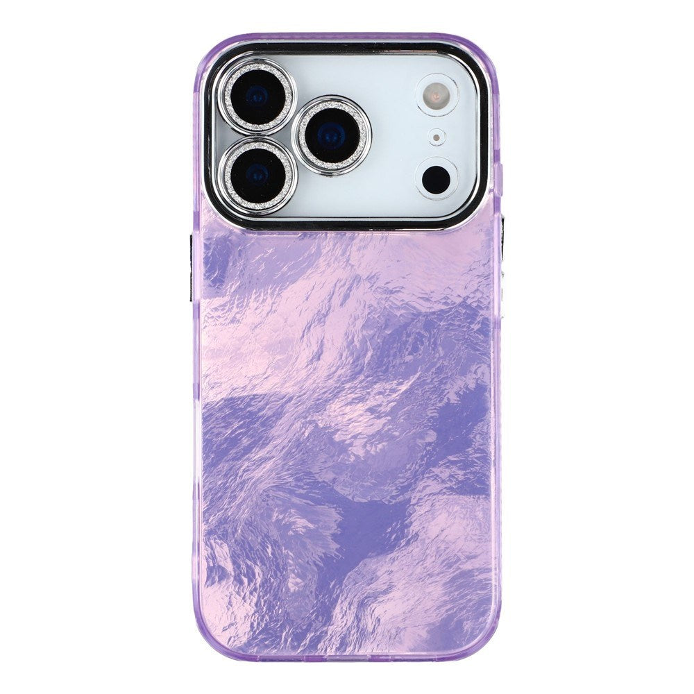 EIDERWOOD iPhone 17 Pro Max Hybrid Plastic Case with Built-in Camera Lens Protection - Foil Pattern / Purple