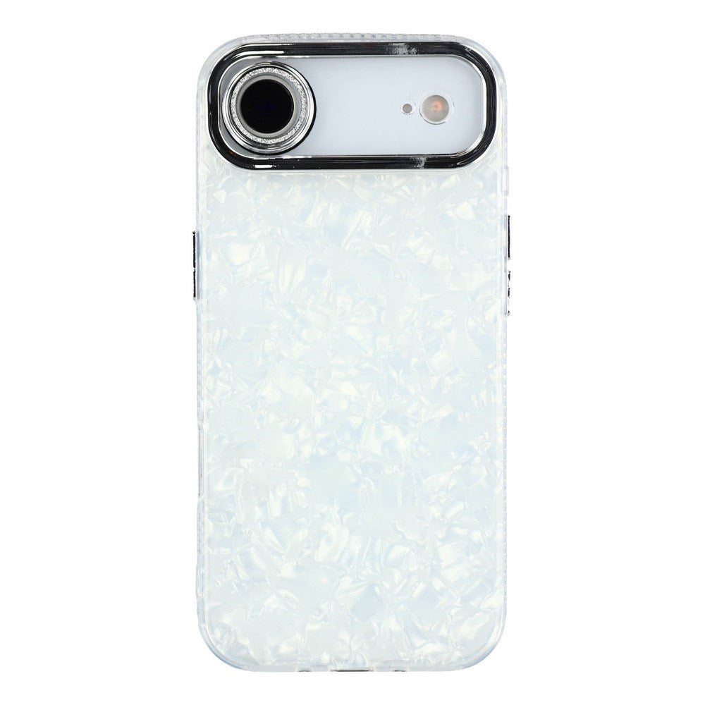EIDERWOOD iPhone Air Hybrid Plastic Case with Built-in Camera Lens Protection - Pearlescent Pattern / White