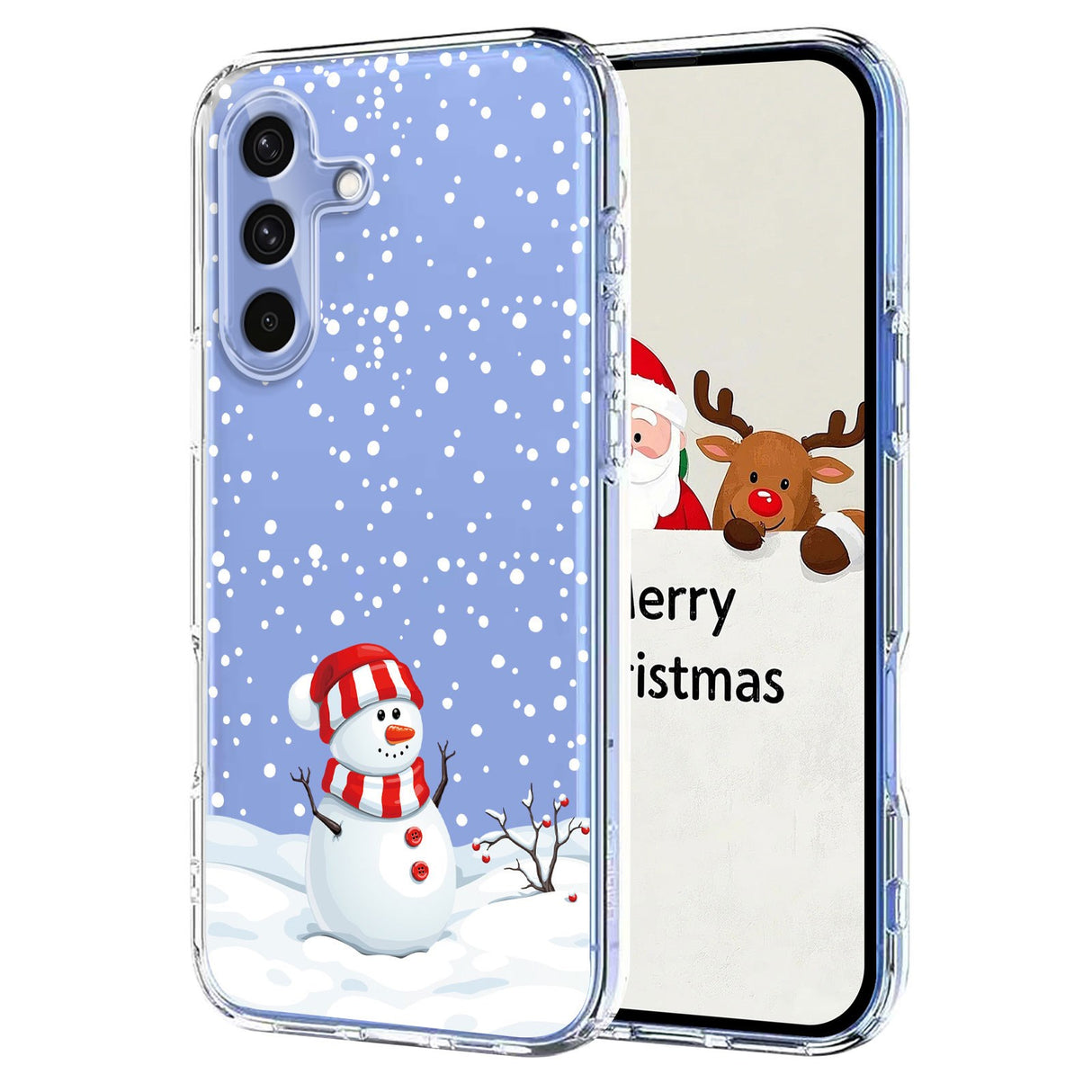 EIDERWOOD Samsung Galaxy A56 (5G) Flexible Plastic Christmas Case with Motif - Transparent / Snowman