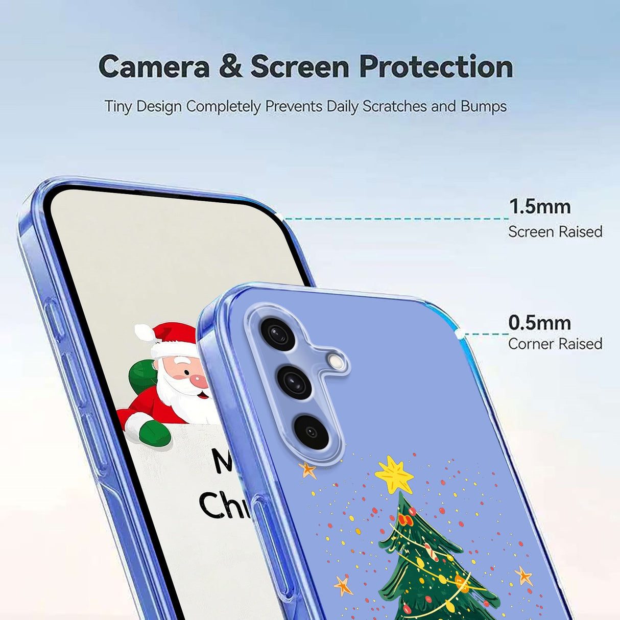 EIDERWOOD Samsung Galaxy A56 (5G) Flexible Plastic Christmas Case with Motif - Transparent / Christmas Tree