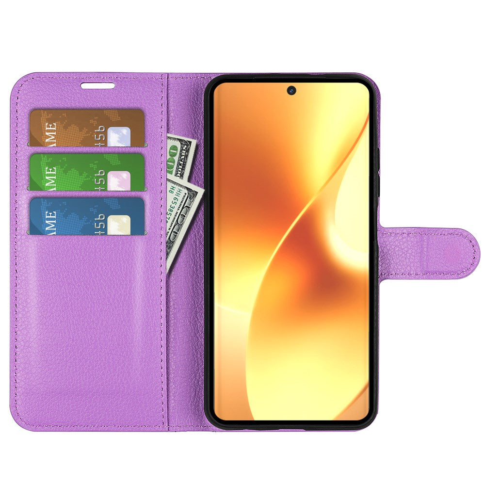 Realme 15 EIDERWOOD Faux Leather Flip Case with Cardholder & Stand Function - Purple