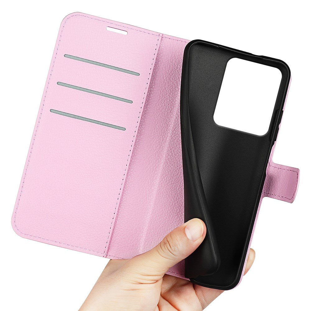 Realme 15 EIDERWOOD Faux Leather Flip Case with Cardholder & Stand Function - Pink