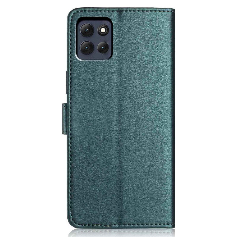 Motorola Moto G86 Power EIDERWOOD Faux Leather Case with Strap & Card Holder - Green
