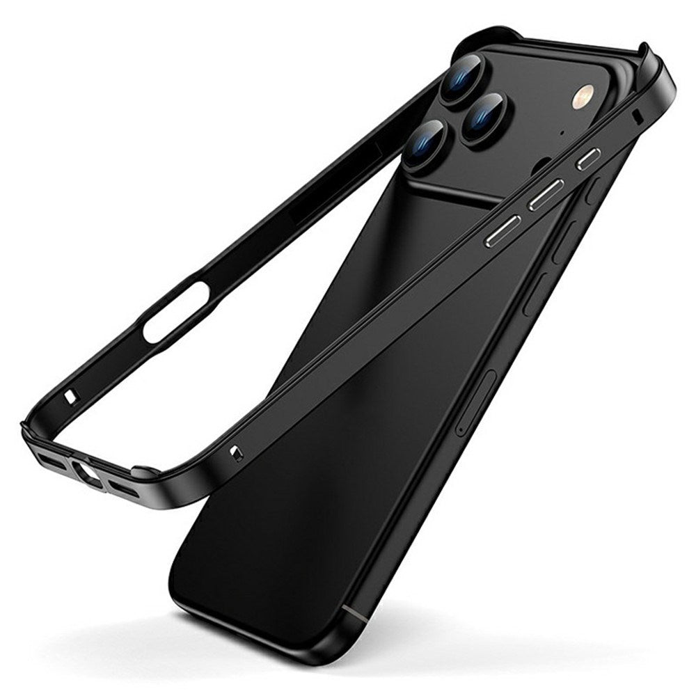 iPhone 17 Pro Max EIDERWOOD Metal Bumper Case with Reinforced Silicone Corners - Black