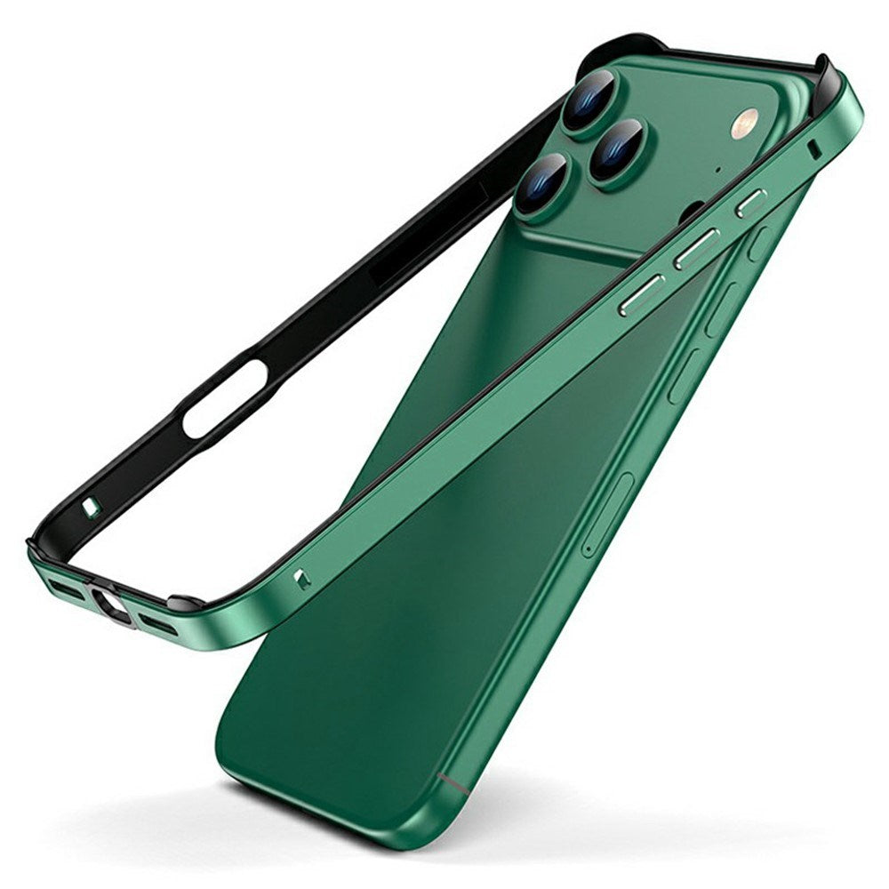 iPhone 17 Pro Max EIDERWOOD Metal Bumper Case with Reinforced Silicone Corners - Green