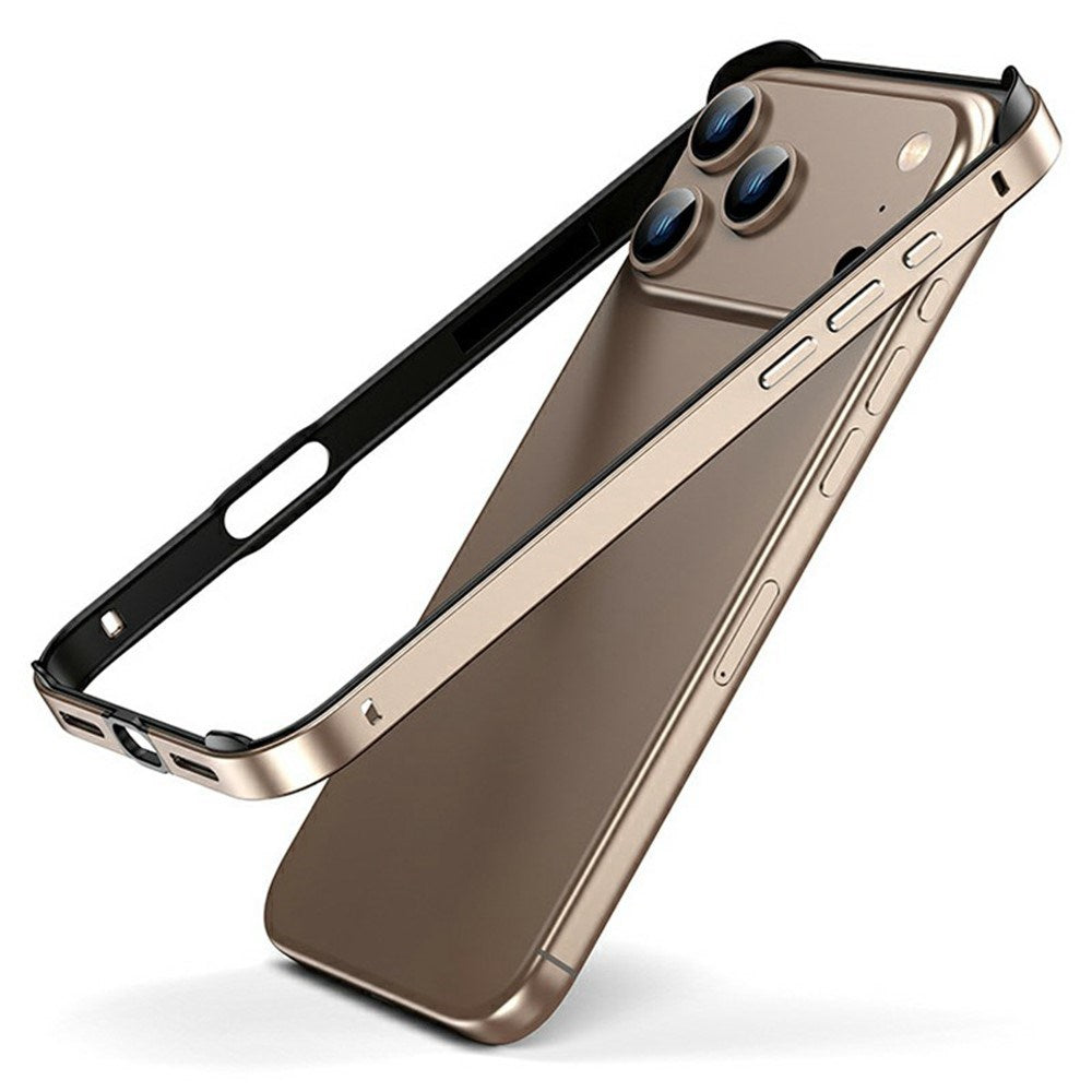 iPhone 17 Pro Max EIDERWOOD Metal Bumper Case with Reinforced Silicone Corners - Gold
