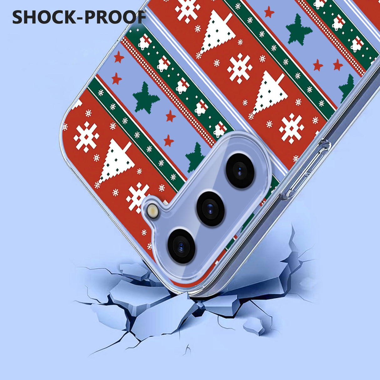 EIDERWOOD Samsung Galaxy S25+ (Plus) / S24+ (Plus) Flexible Plastic Christmas Case with Motif - Transparent / Pattern