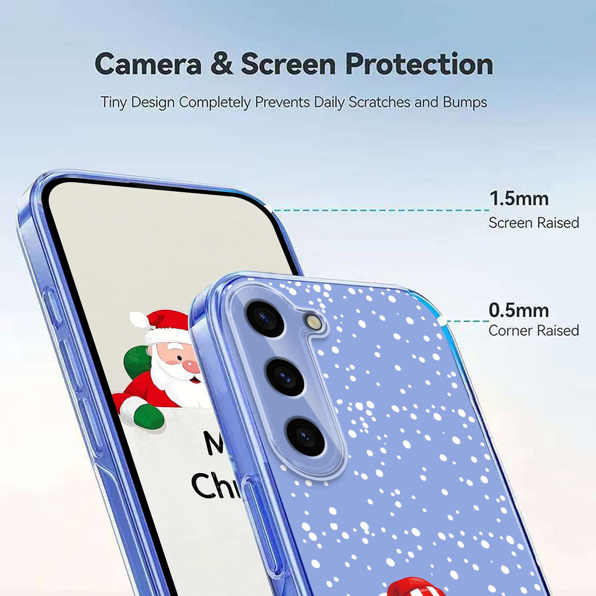 EIDERWOOD Samsung Galaxy S25+ (Plus) / S24+ (Plus) Flexible Plastic Christmas Case with Motif - Transparent / Snowman