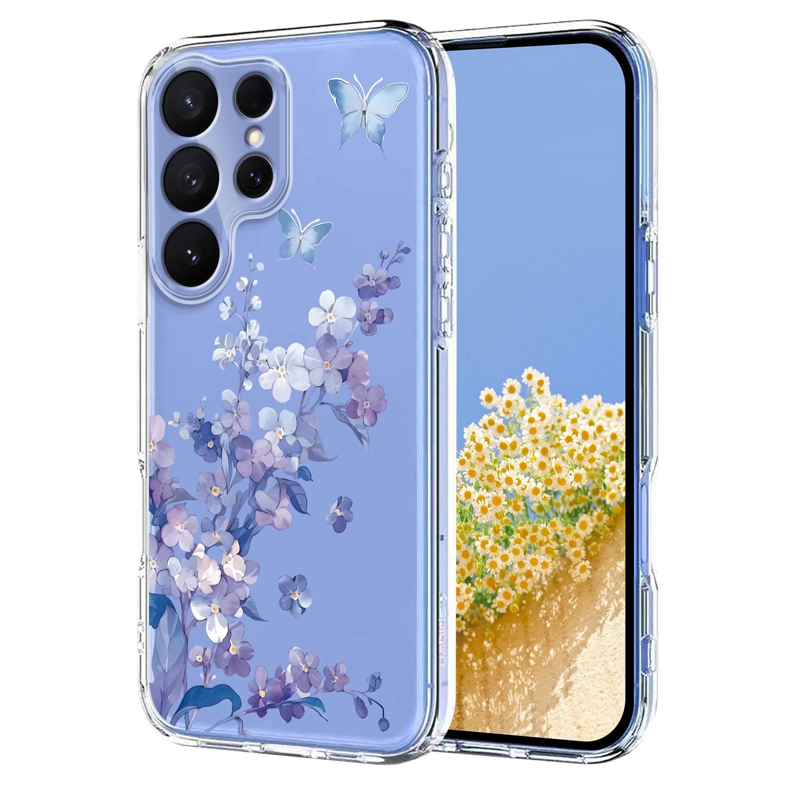Samsung Galaxy S26 Ultra EIDERWOOD Flexible Plastic Case with Pattern - Transparent / Violets