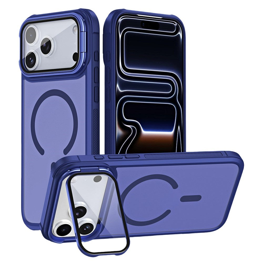 iPhone 18 Pro Max / 17 Pro Max EIDERWOOD Hybrid Plastic Case with Camera Case & Stand Function - MagSafe Compatible - Blue