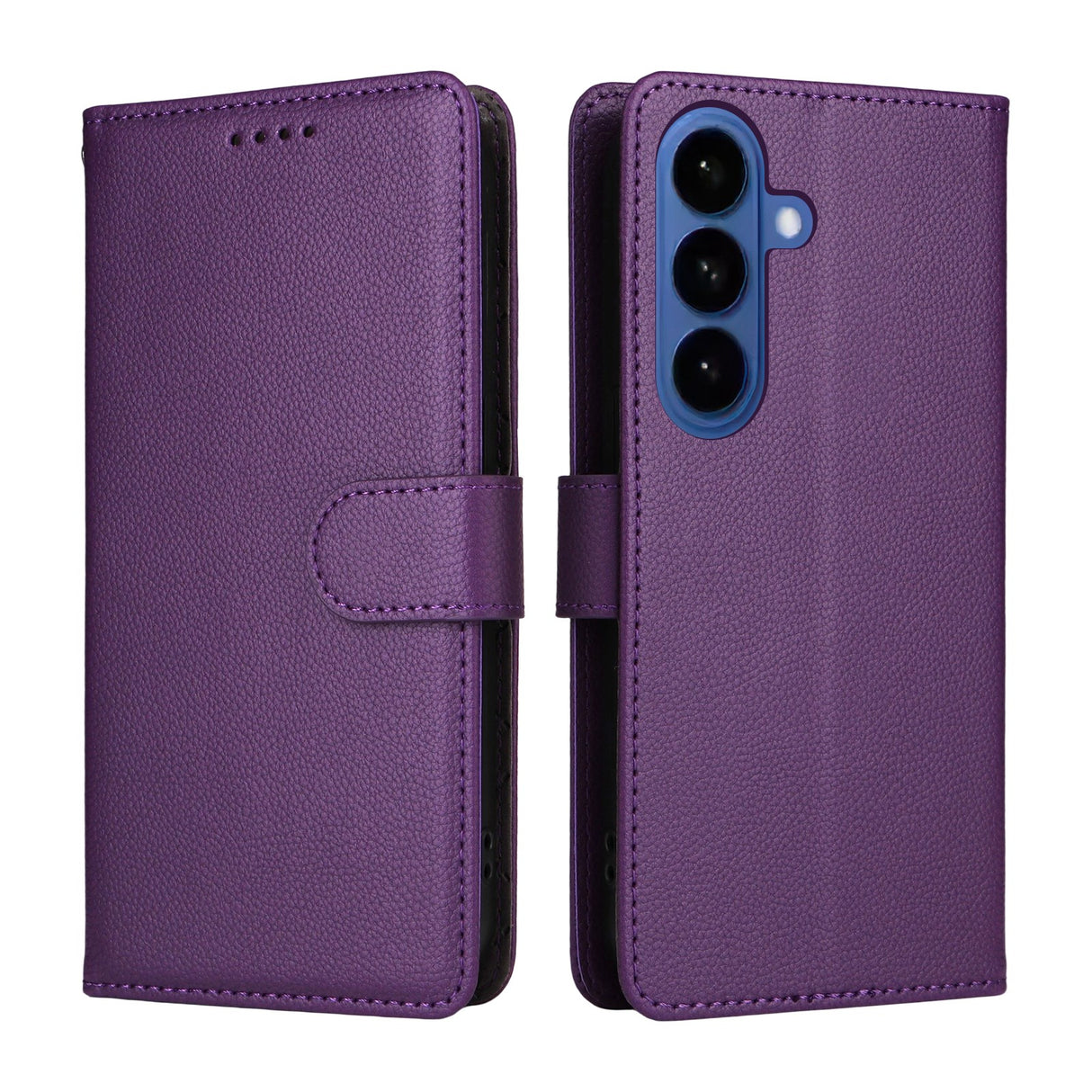 Samsung Galaxy S26 / S26 Pro EIDERWOOD Faux Leather Flip Case with Strap - Purple