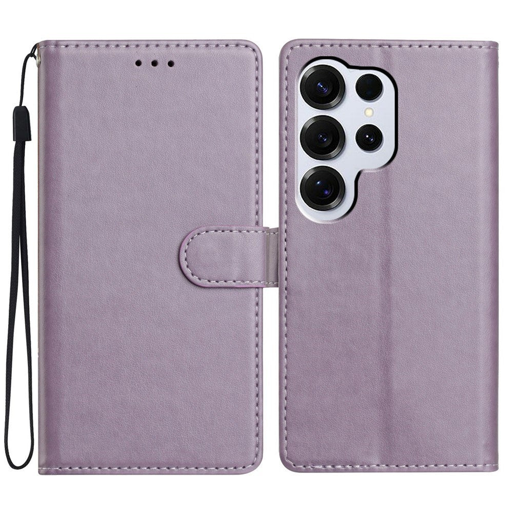 Samsung Galaxy S26 Ultra EIDERWOOD Leather Case with Strap & Card Holder - Purple
