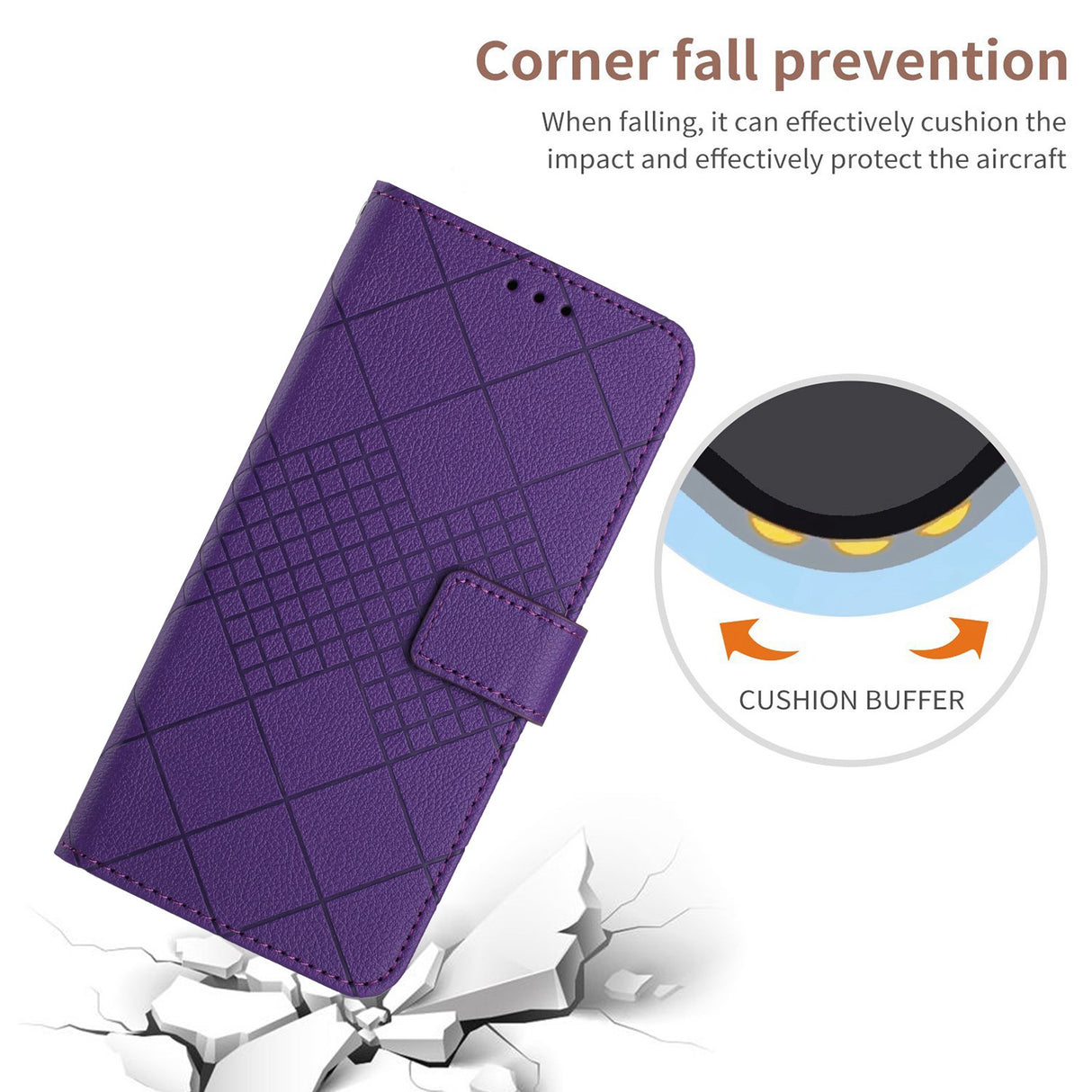 EIDERWOOD OnePlus 15 Faux Leather Flip Case with Imprint - Purple