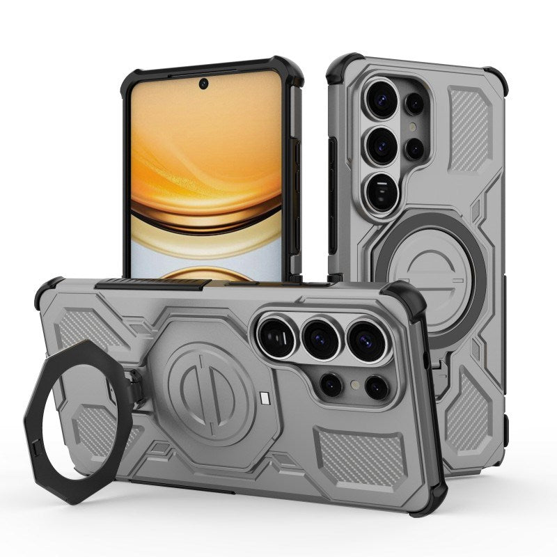 Samsung Galaxy S26 Ultra Tough Case with Kickstand - incl. 2 x Screen Protector - Grey