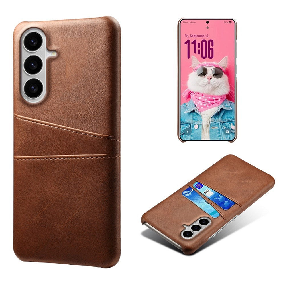 Samsung Galaxy S26 / S26 Pro EIDERWOOD Faux Leather Case with Card Holder - Brown