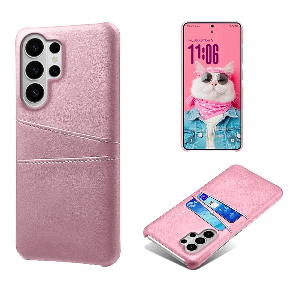 Samsung Galaxy S26 Ultra EIDERWOOD Faux Leather Case with Card Holder - Pink