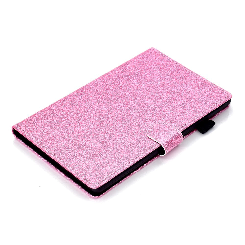 iPad 10.9" (2024/2022) Glitter Case w. Flip Stand & Card Holder - Pink