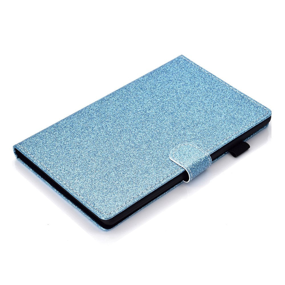 iPad 10.9" (2024/2022) Glitter Case w. Flip Stand & Card Holder - Blue