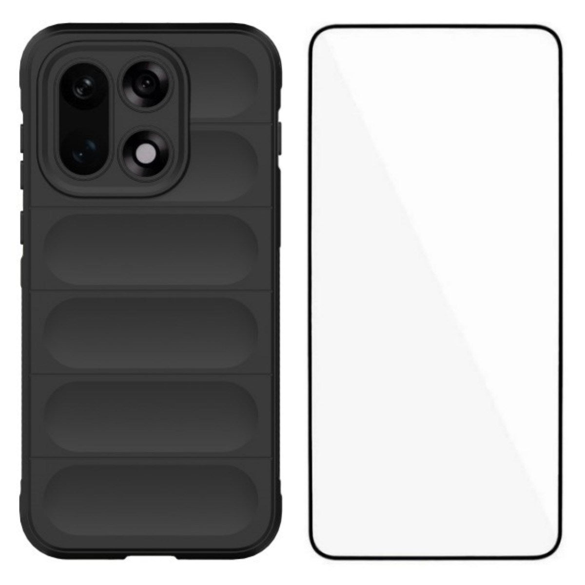 EIDERWOOD OnePlus 15 Tough Case + Tempered Glass Screen Protector - Black