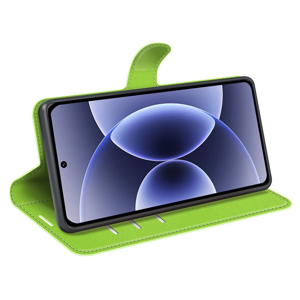 Xiaomi 17 EIDERWOOD Litchi Texture Leather Flip Case w. Wallet - Green