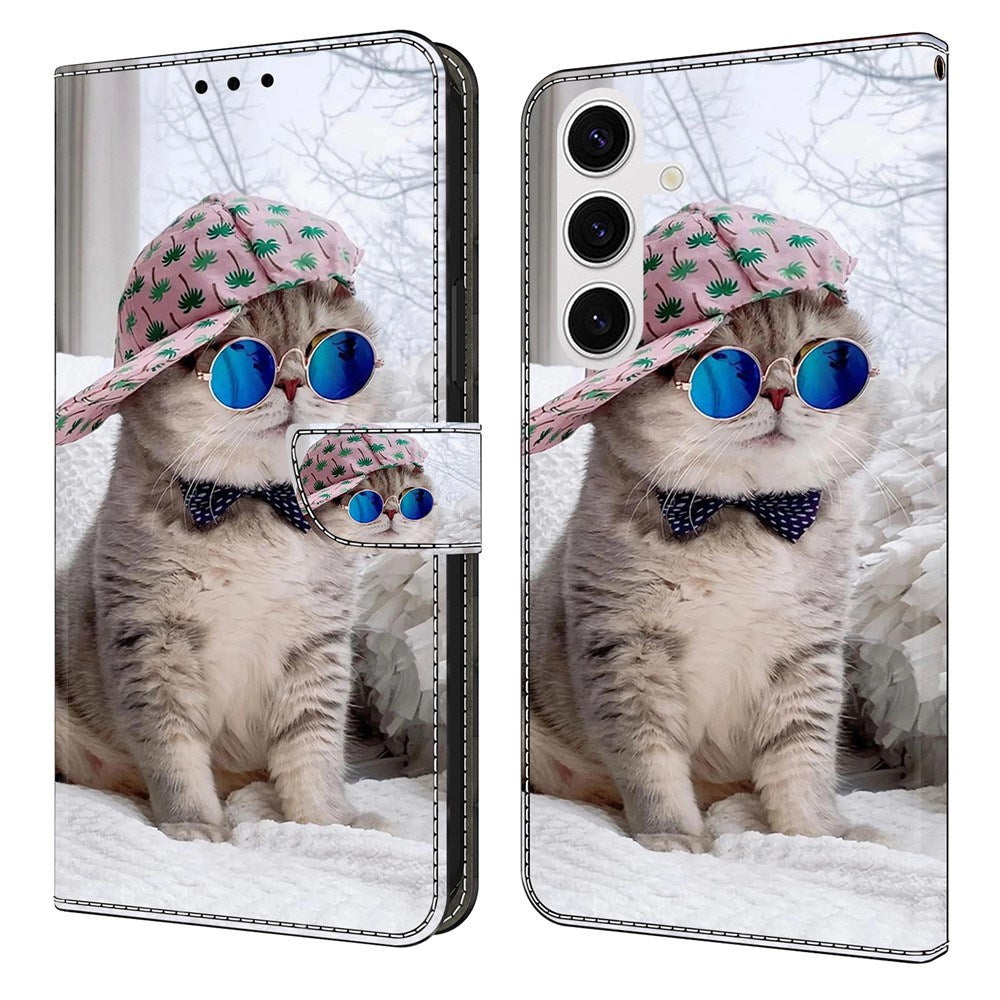 Samsung Galaxy S26 / S26 Pro EIDERWOOD Faux Leather Flip Case with Print - Cat