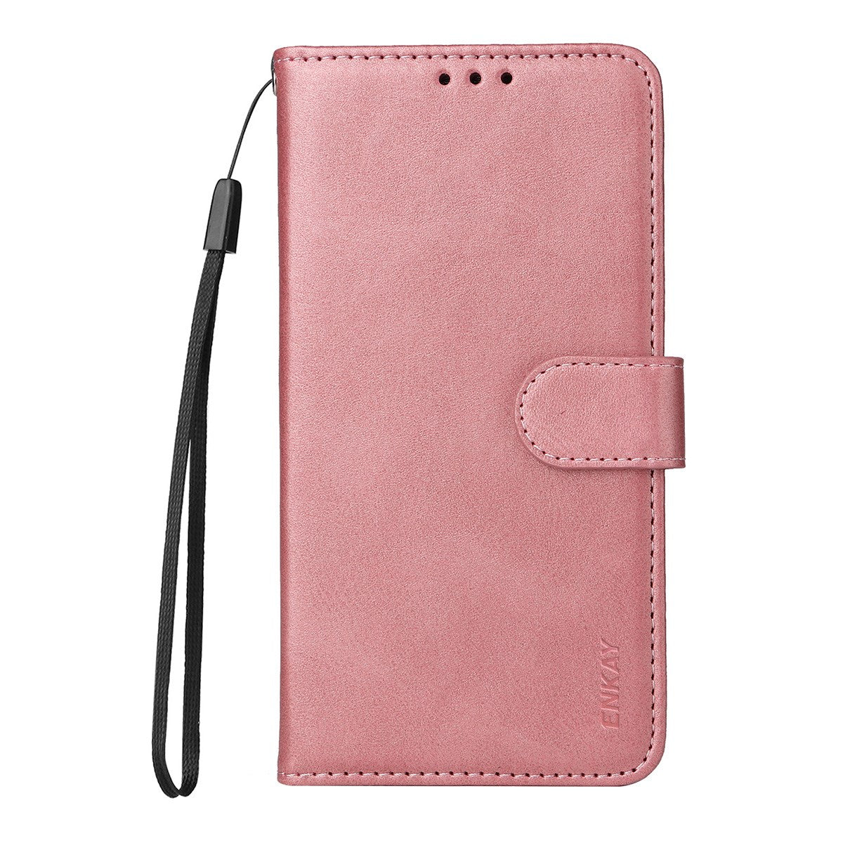 OnePlus 15R ENKAY 2-in-1 Faux Leather Flip Case with Screen Protector Glass - Pink