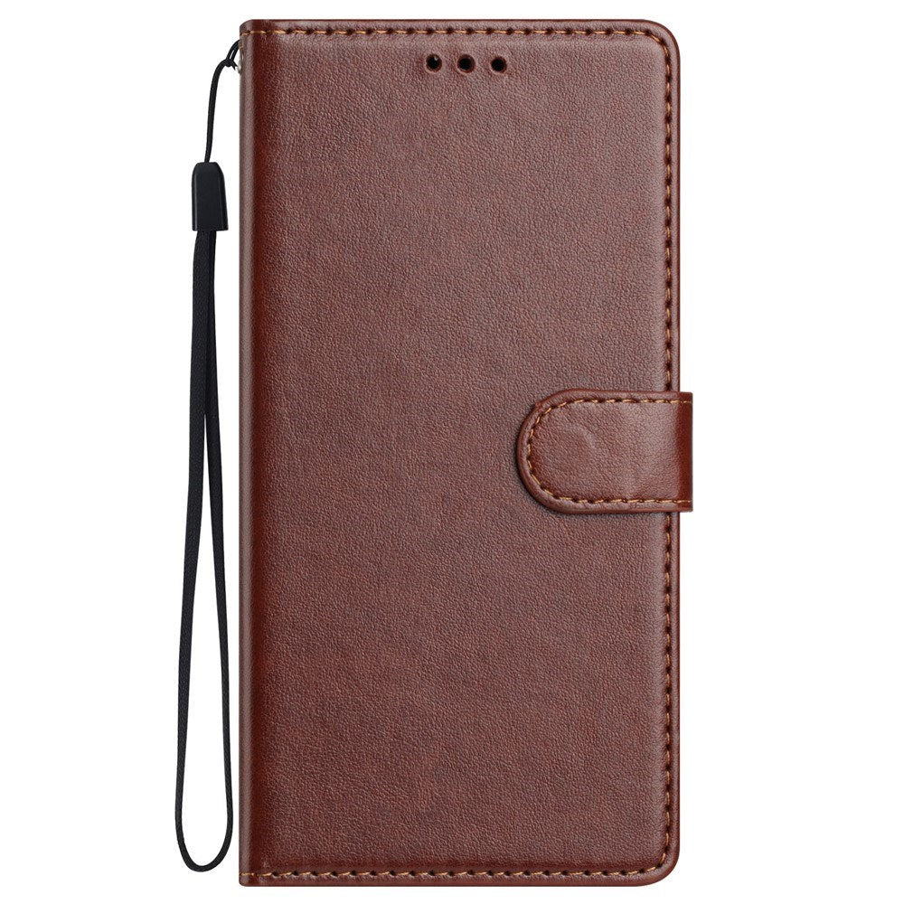 Samsung Galaxy A27 EIDERWOOD Faux Leather Flip Case with Strap - Brown