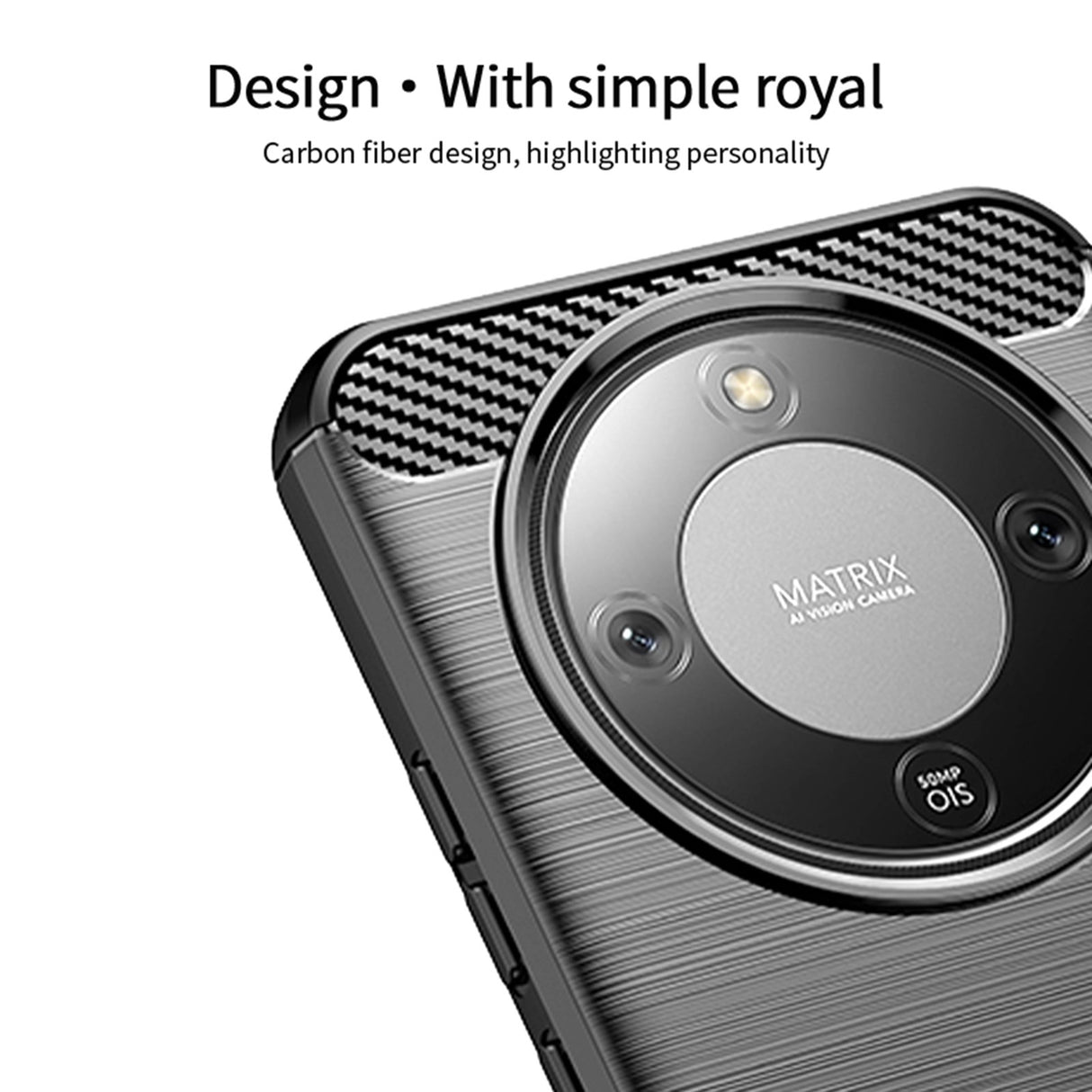 Honor Magic8 Lite MOFI Brushed Carbon Fiber Plast Case - Black
