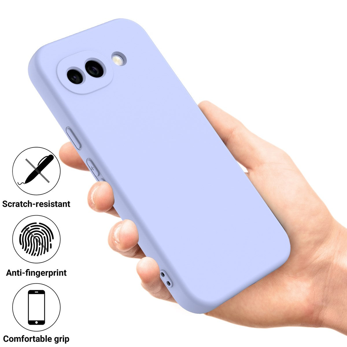 Google Pixel 10a EIDERWOOD Lined Silicone Case with Strap - Purple