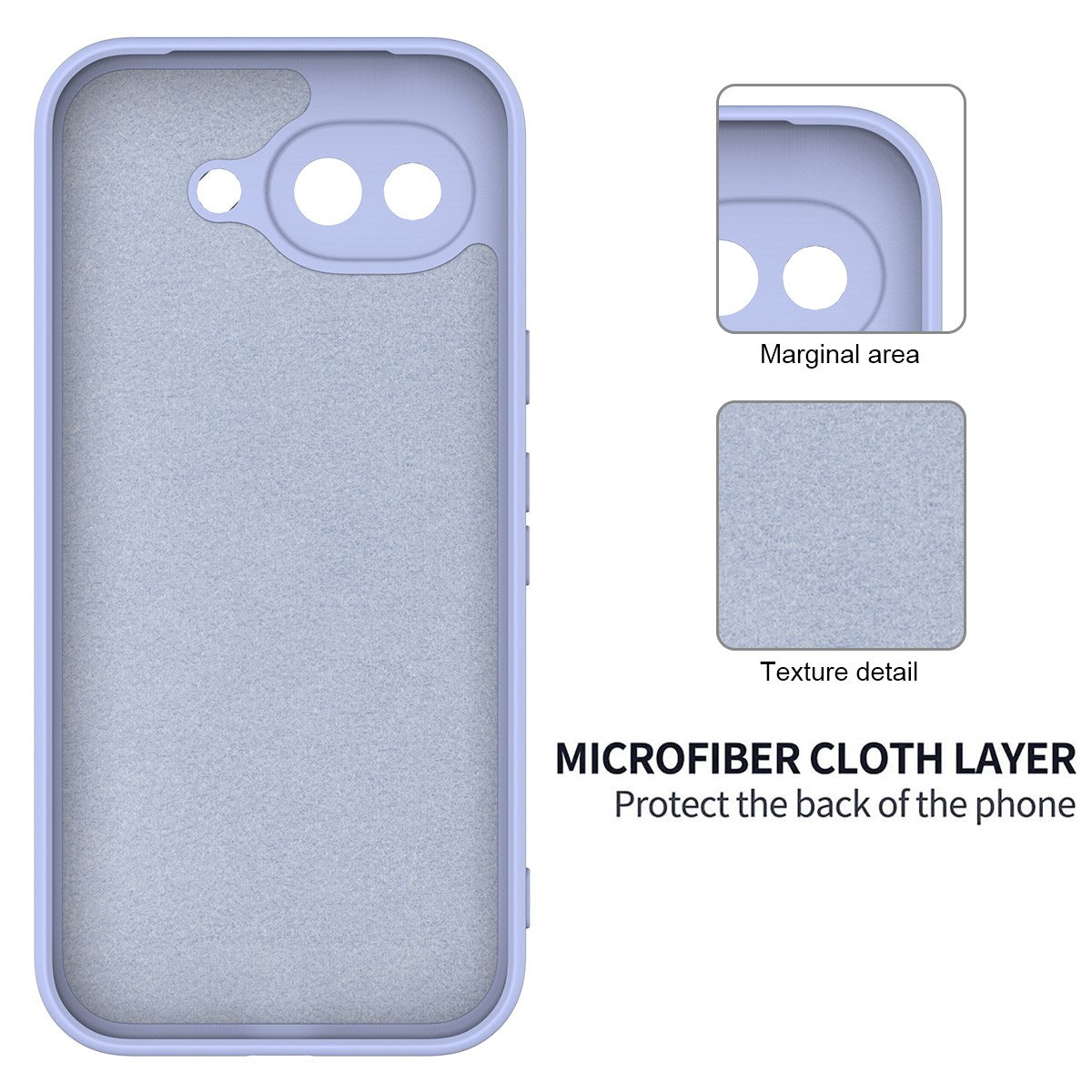 Google Pixel 10a EIDERWOOD Lined Silicone Case with Strap - Purple