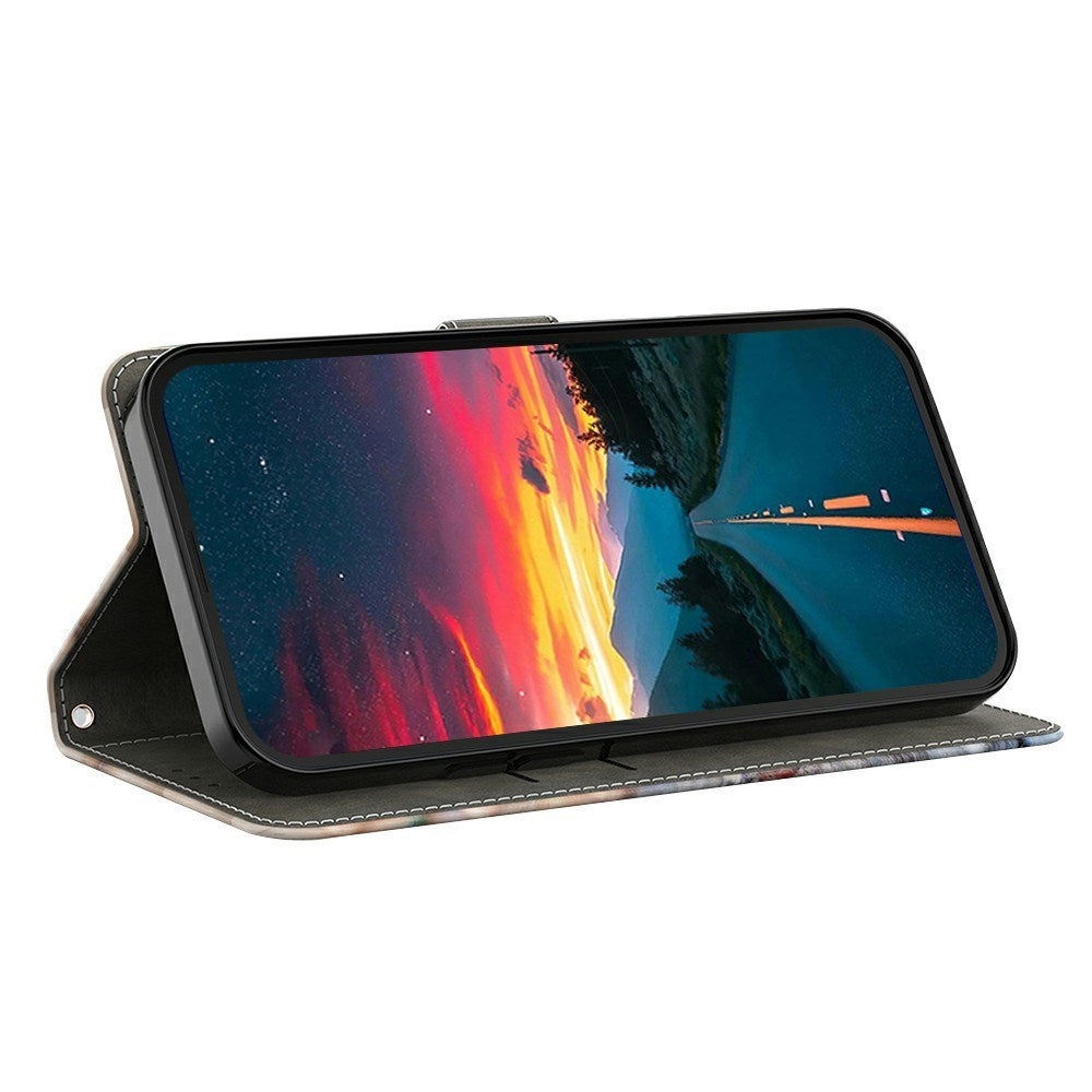 Samsung Galaxy A57 EIDERWOOD Flip Case with Card Holder & Stand Function - Black Cat