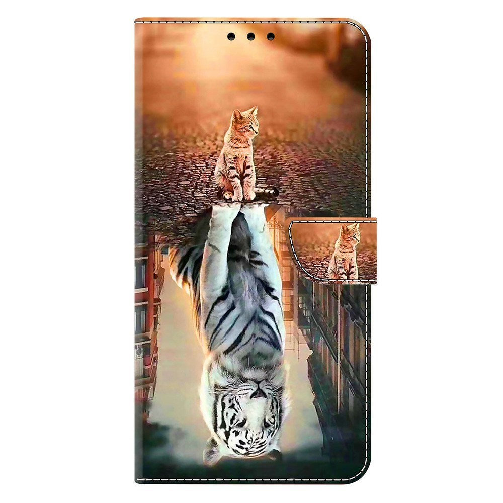 Samsung Galaxy A57 EIDERWOOD Flip Case with Card Holder & Stand Function - Cat & Tiger