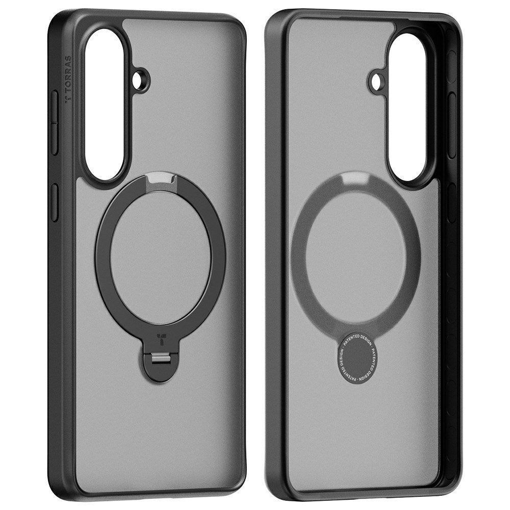 Samsung Galaxy S26+ (Plus) TORRAS Ostand Q3 Spin Hybrid Plastic Case with Kickstand - MagSafe Compatible - Black