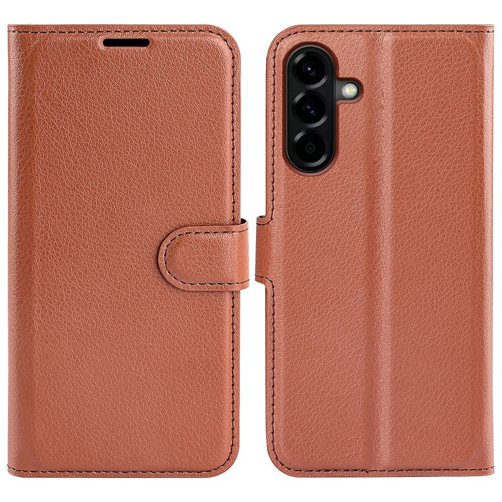 EIDERWOOD Samsung Galaxy A57 Faux Leather Flip Case with Cardholder & Stand Function - Brown