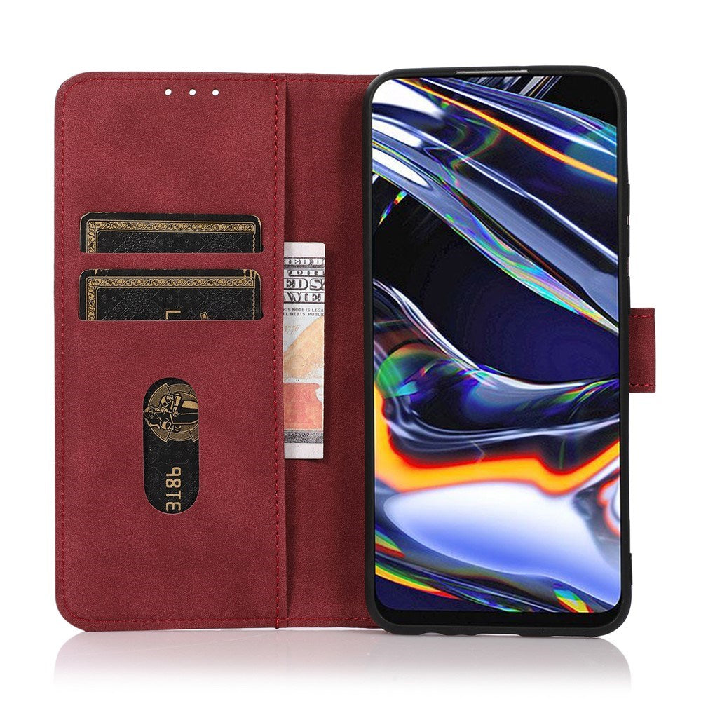 Samsung Galaxy A37 Faux Leather Flip Case with Card Holder - Red